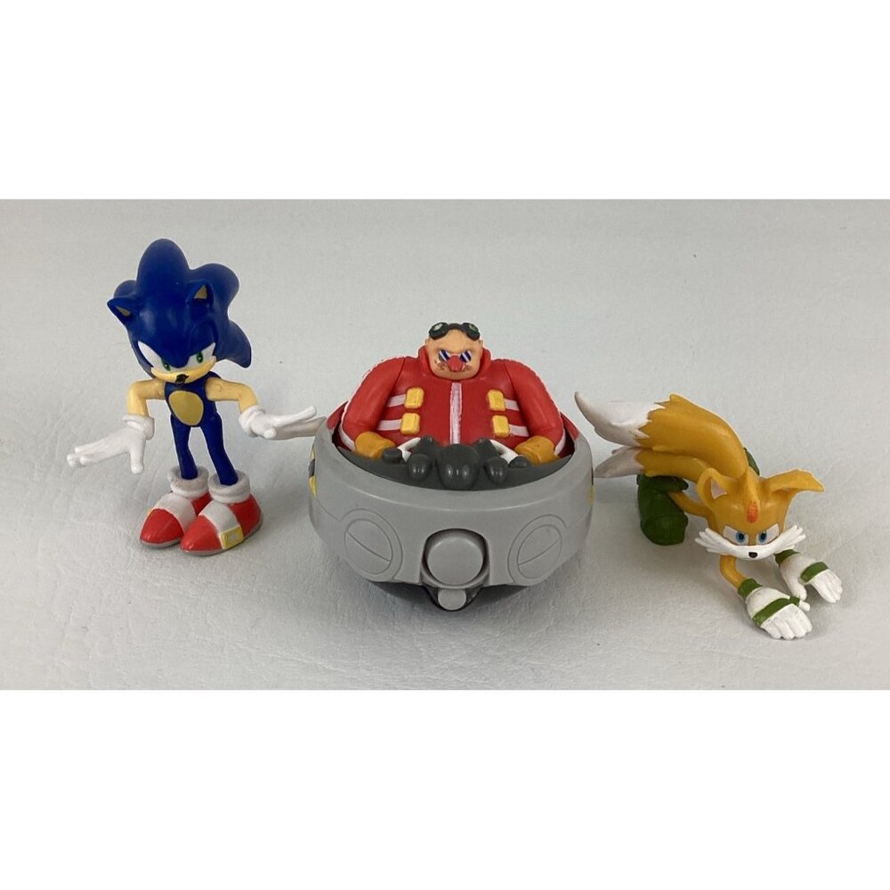 Sega Sonic The Hedgehog PVC Figures Topper Lot Tails Dr. Eggman Death Egg Jakks